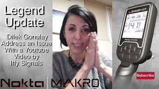 Dilek Gonulay Update on the Nokta Makro Legend because Iffy Signals Video 02/21/22