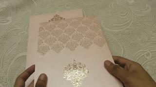 Hot Foil Embossed Design Wedding Invitation Card