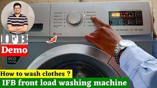 Ifb Front Load Washing Machine Demo 2023  How to use IFB 6 Kg Front Load Washing Machine