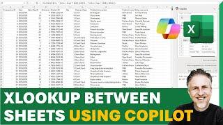 Peform XLOOKUP (OR VLOOKUP) Between Worksheets in Excel Using CoPilot - No Need to Write Formulas!