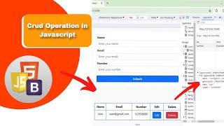  Beginner To Advanced | Full Crud Operation Using Bootrsap And Javascript - @CodeWithHarry