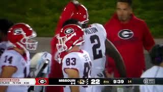 Georgia RB Kendall Milton 1 yard TD run vs. Missouri