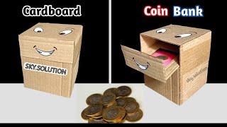 Coin bank from cardboard / How to make coin bank from cardboard / How to make atm machine