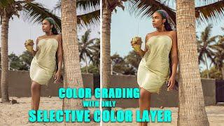 Color Grade Challenge: Color grading with Only Selective Color Adjustment Layer in Photoshop