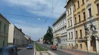 Riding a T6A2 tram in Szeged, Hungary on line 3F