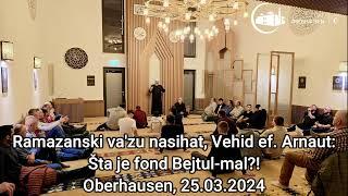 Ramazanski va'zu nasihat - Vehid ef. Arnaut