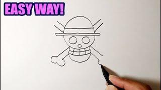 How to draw One Piece logo | Easy Drawing Ideas | Cara Menggambar | Gambar Grafiti