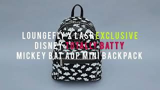 Loungefly X LASR Exclusive Disney Totally Batty Mickey Bat AOP Mini Backpack