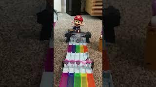 Backwards Mario Kart Race #hotwheels #nintendo #mario #mariokart #supermario #diecast #nes #race