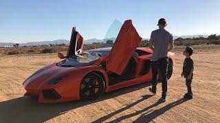 Surprising a 9 year old with an Aventador School Pickup