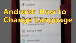 Android: How to change Language