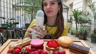 [ASMR] FRENCH PASTRIES IN PARIS  (eating sounds)