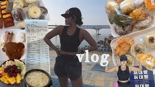 [부산 돼지국밥 러닝 VLOG] 406km 달려 20만원치 빵사기, 두바이초코, 초량온당, 희와제과, 허대빵, 이승학돈까스, 한치물회, 혼술, 운동하는 직장인, 태닝, 프루토프루타