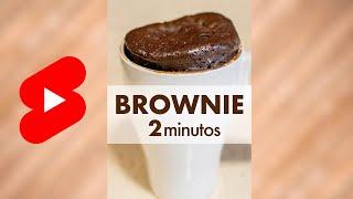 BROWNIE en 2 MINUTOS en el MICROONDAS  #Shorts