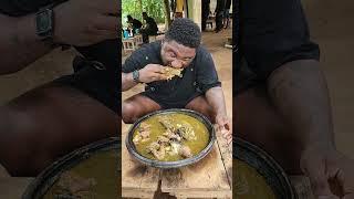 Eating Fufu in the Village in Ghana is my Happy Place #fufumukbang #fufu #africanfood