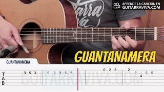 GUANTANAMERA Melodía fácil para guitarra Tutorial TABS | Guitarra Cover | Guitarraviva