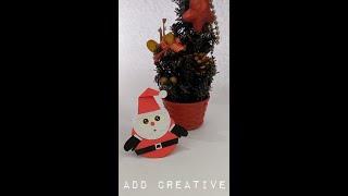 DIY Mini Santa Claus using Paper | Christmas Origami Crafts #shorts