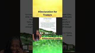 Daily Declaration for Stock Market Traders | Arlissa Pinkelton | Educator2Trader #shorts