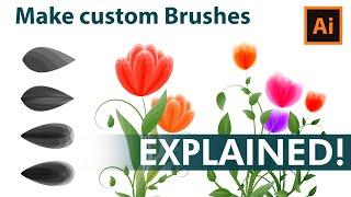 Create your own Leaf and Flower Brushes - Adobe Illustrator Drawing Tutorial