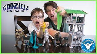 GODZILLA GETS SLIMED! Pretend Play Skit with Canadoodle Toy Reviews