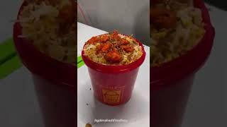 Red bucket Biryani at Lb nagar , Hyderabad #voiceover #explorepage #short #nonveg #biryani #viral