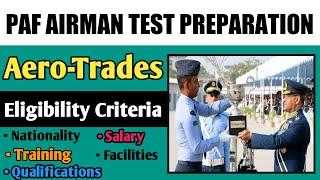 join paf as aero trade | information about paf airman as Aerotrade, salary,  working, training, Rank