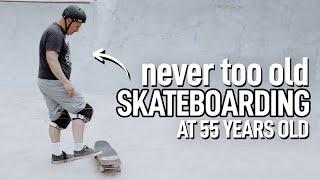 SKATEBOARDING AT 55 YEARS OLD