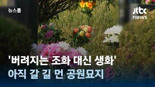 '버려지는 조화 대신 생화'…아직 갈 길 먼 공원묘지 / JTBC 뉴스룸