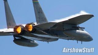 F-15 Eagle Afterburner Flybys - EAA AirVenture Oshkosh 2018