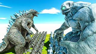 Godzilla VS ICE GOLEM - Animal Revolt Battle Simulator