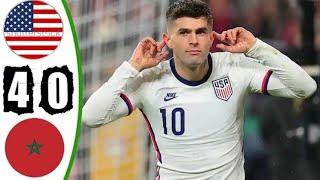 USA Vs MOROCCO (4-0) All Goals Highlight & Extended HD