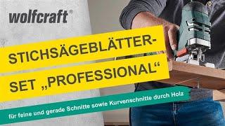 Stichsägeblätter-Set „Professional“ Holzbearbeitung, 6-tlg.: Für Schnitte durch Holz | wolfcraft