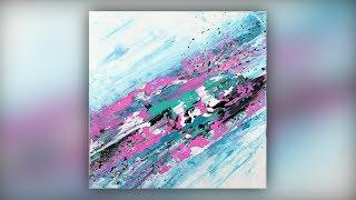 Easy Abstract Painting / Acrylic Paint / Palette Knife Technique  / Demo #024