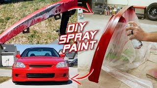 Spray Painting a Bumper LIP for Under $100 with PRO Results! | Honda Civic Project