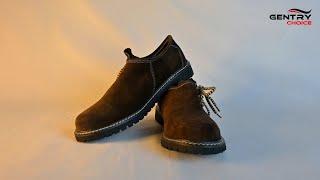 Bavarian Men's Suede Leather Shoes Dark Brown Traditional Boots Oktoberfest Outfit | Gentry Choice
