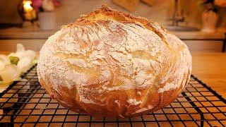 Yemekten hiç sıkılmadığım ev yapımı ekmek. 5 dakikada ekmek! ekmek pişirmek
