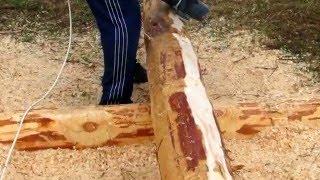 Строжка бревна при строительстве / Как и чем строгает "Мастер Дачи"