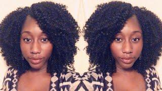 Natural Curly Crochet Braids- Xpression 4A Kinky Loop Hair- Invisible Part