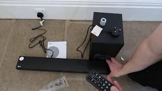 LG SJ2 Soundbar with 2.1 Channel 160 W Speaker Set unboxing