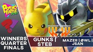 Wild Smash Wednesday #45 - GUNKS | Steb vs Mazer/ØWL | Jsan / Winners Quarters