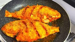 FRIED FISH WITH SEMOLINA | SEMOLINA COATED FRIED FISH | OLIVE OIL