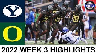 #25 Oregon vs #12 BYU Highlights | College Football Week 3 | 2022 College Football Highlights
