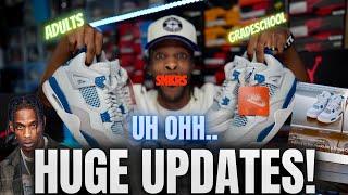 THIS IS HUGE! MAJOR RELEASE UPDATE & JORDAN 4 INDUSTRIAL BLUE GS VS MENS COMPARISON THESE ARE FLAMES