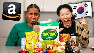 My Husband Tries Korean Snacks From Amazon