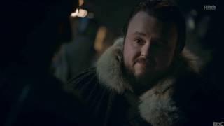 Game of Thrones S08E02   Samwell Tarly presents 'Heartsbane'  to Jorah Mormont