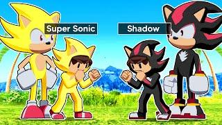 SUPER SONIC Vs SHADOW Family In GTA 5!