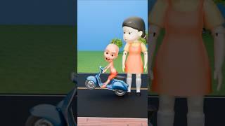 SUPERMAN VS SQUID GAME GIRL DOLL SCOOTY RACE #squidgame #shorts | Maheshwar Gamerz