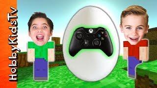 Giant VIDEO GAME Egg Surprises by HobbyKidsTV