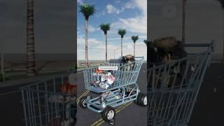 Shopping cart with a v8 in it #automobile #roblox #robloxcar