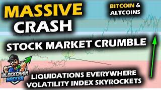 ALL MARKETS CRASHING, Bitcoin Price Chart and Altcoin Market Succumb to Stock Market, VIX Surges